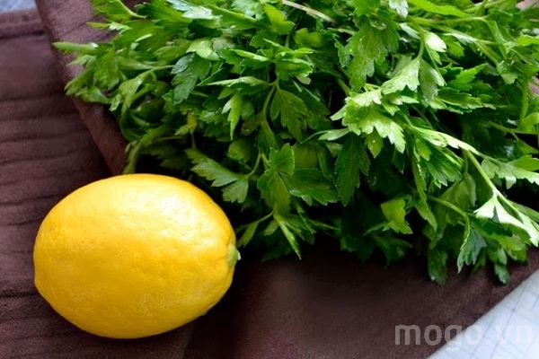 công dụng của rau mùi tây và chanh
